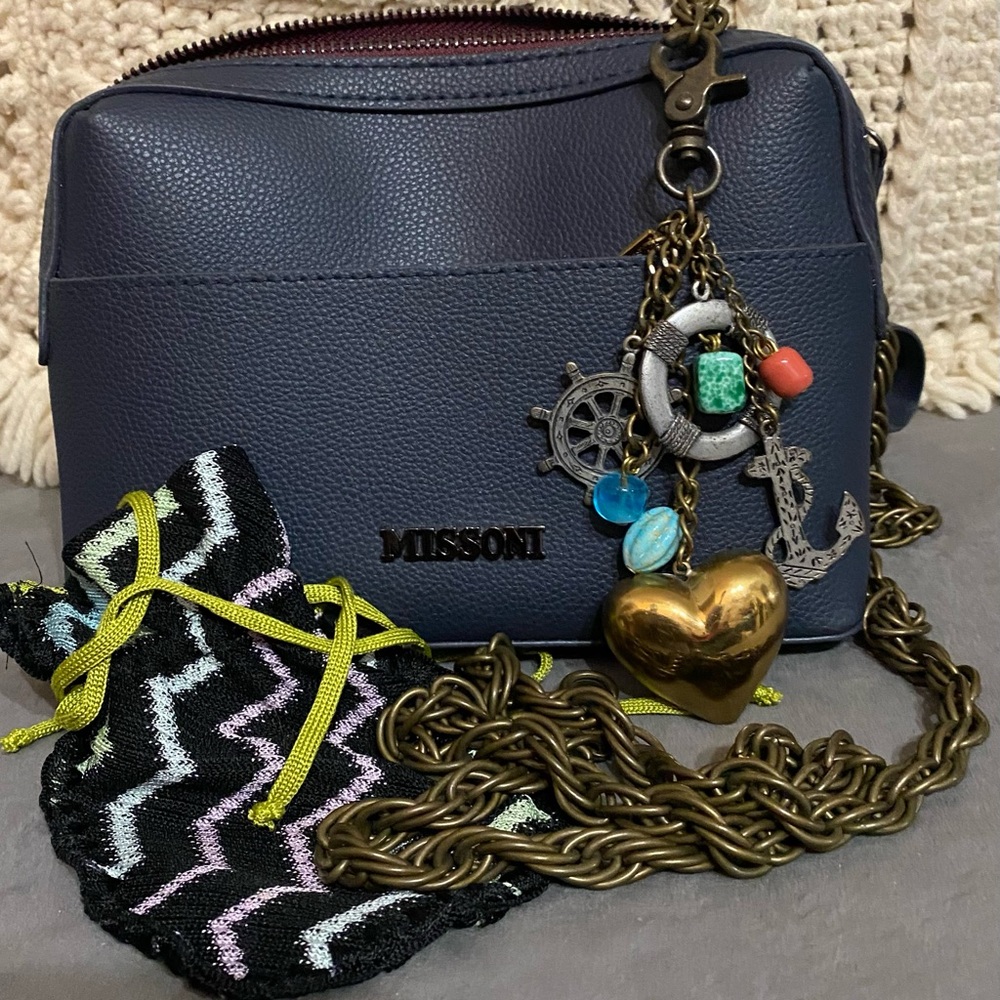 Missoni Vintage Nautical Theme Chain Belt with Gold Chain
